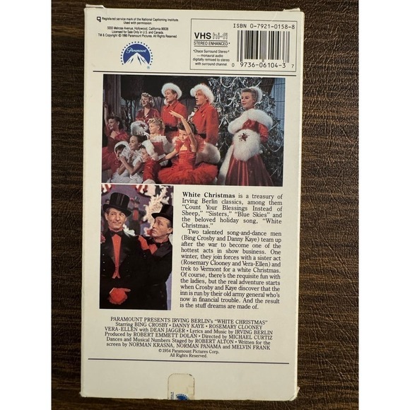 White Christmas VHS With Slip Cover - Picture 4 of 4